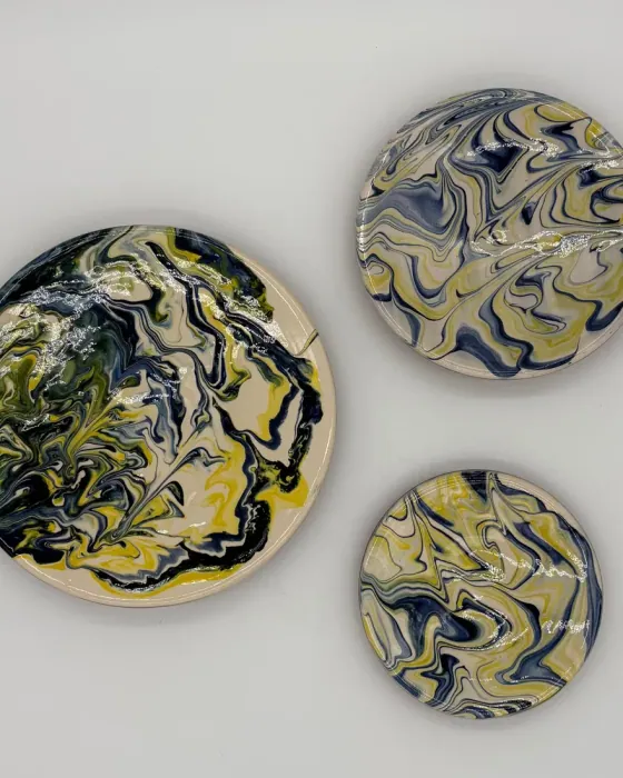 Lot de 3 assiettes design — Décor 4