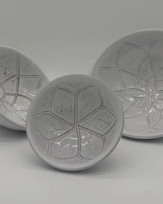 Lot de 3 assiettes design — Décor 1
