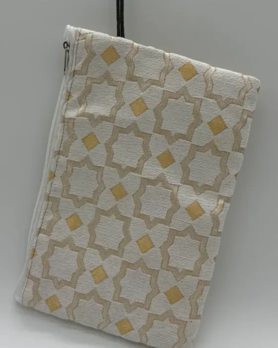 Pochette Zellij — Blanc & Or
