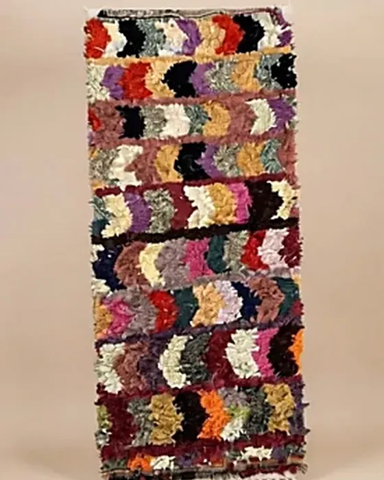 Tapis Boucherouite — N° 3 · 2 × 0,90 m