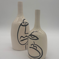 Lot de 2 vases visage