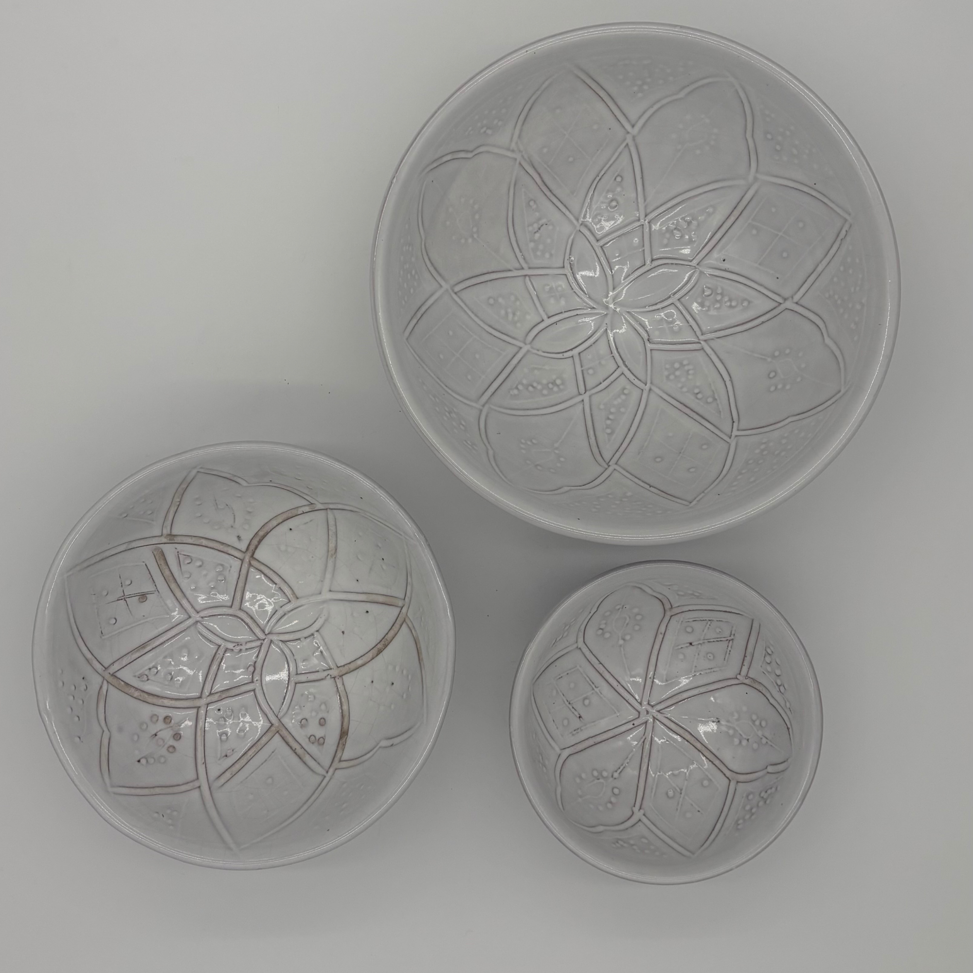Lot de 3 assiettes design