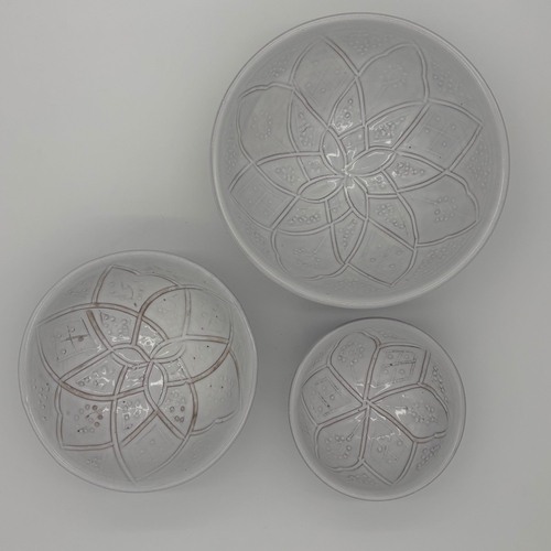 Lot de 3 assiettes design