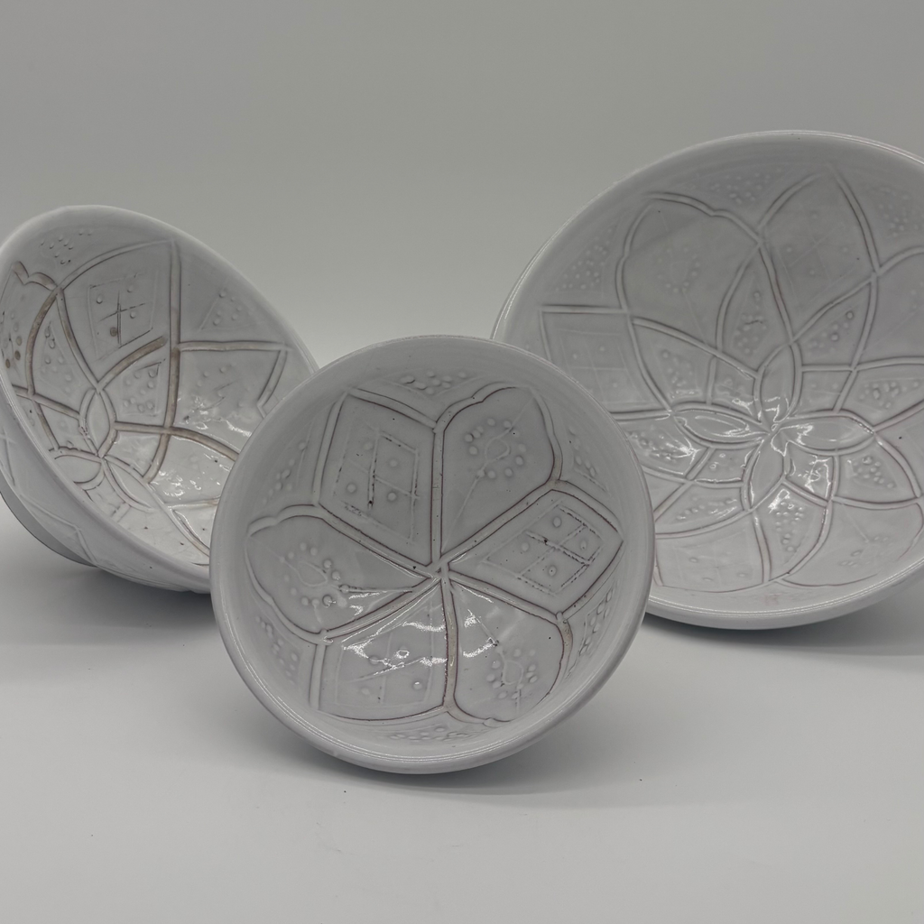 Lot de 3 assiettes design