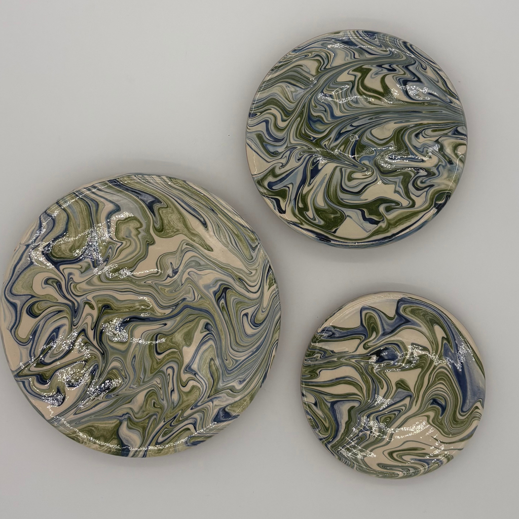 Lot de 3 assiettes design