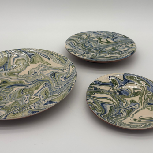 Lot de 3 assiettes design