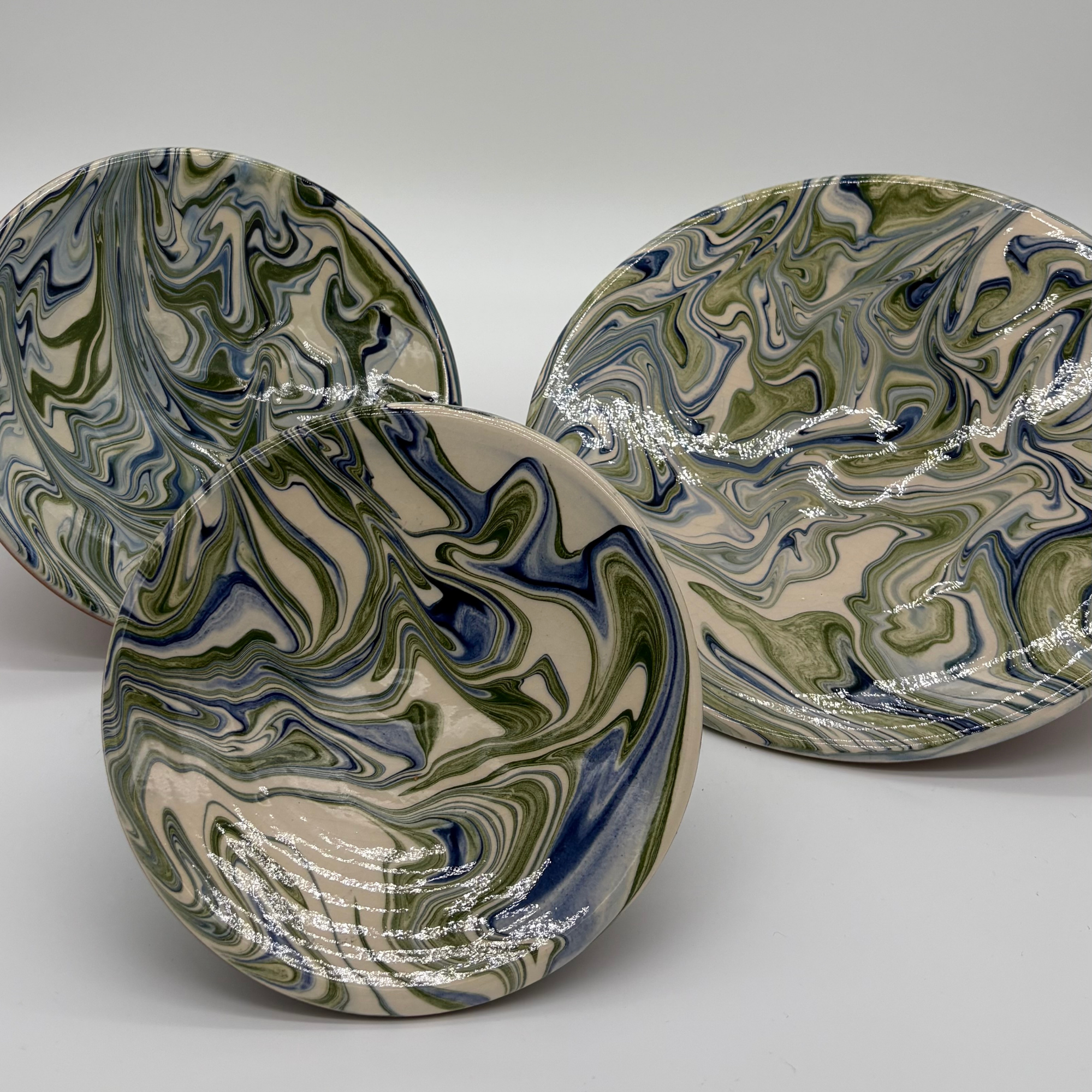 Lot de 3 assiettes design