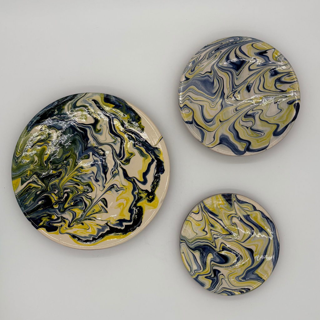 Lot de 3 assiettes design