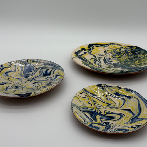 Lot de 3 assiettes design