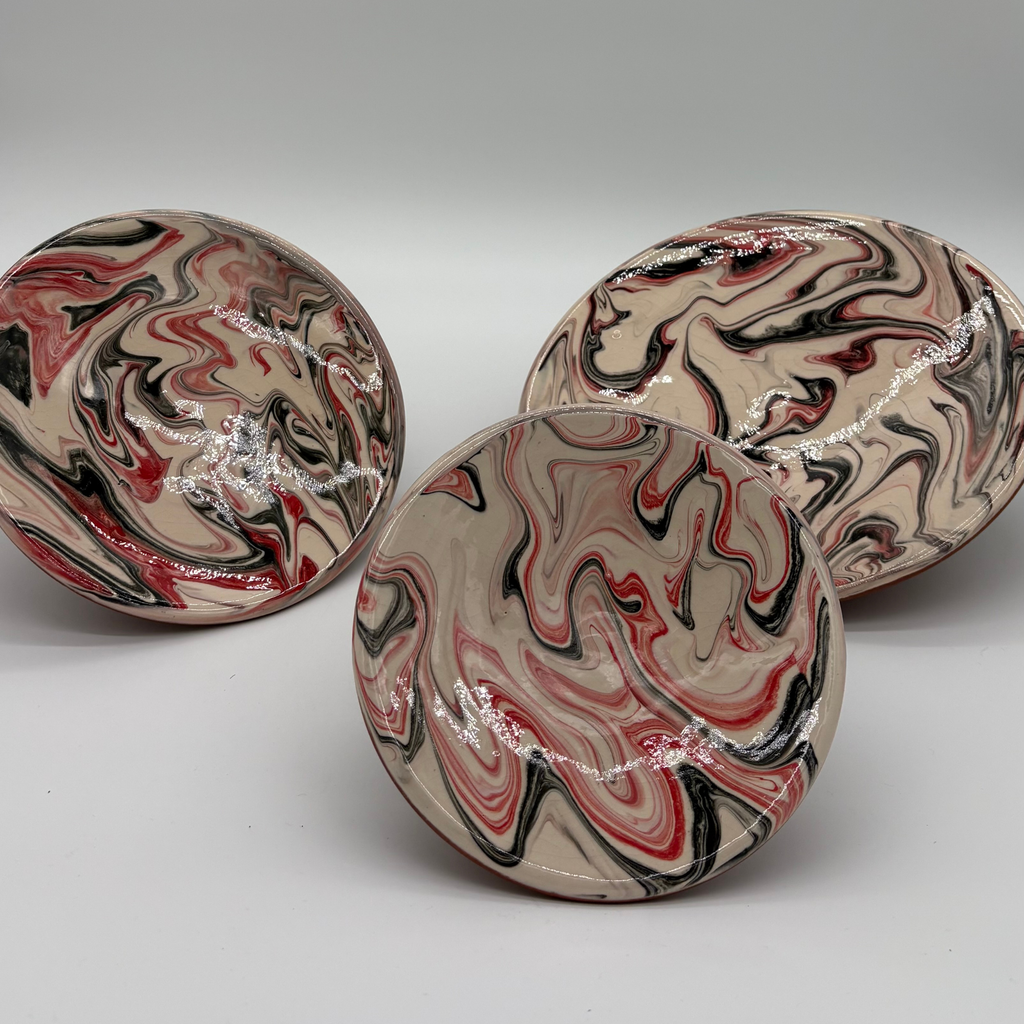 Lot de 3 assiettes design